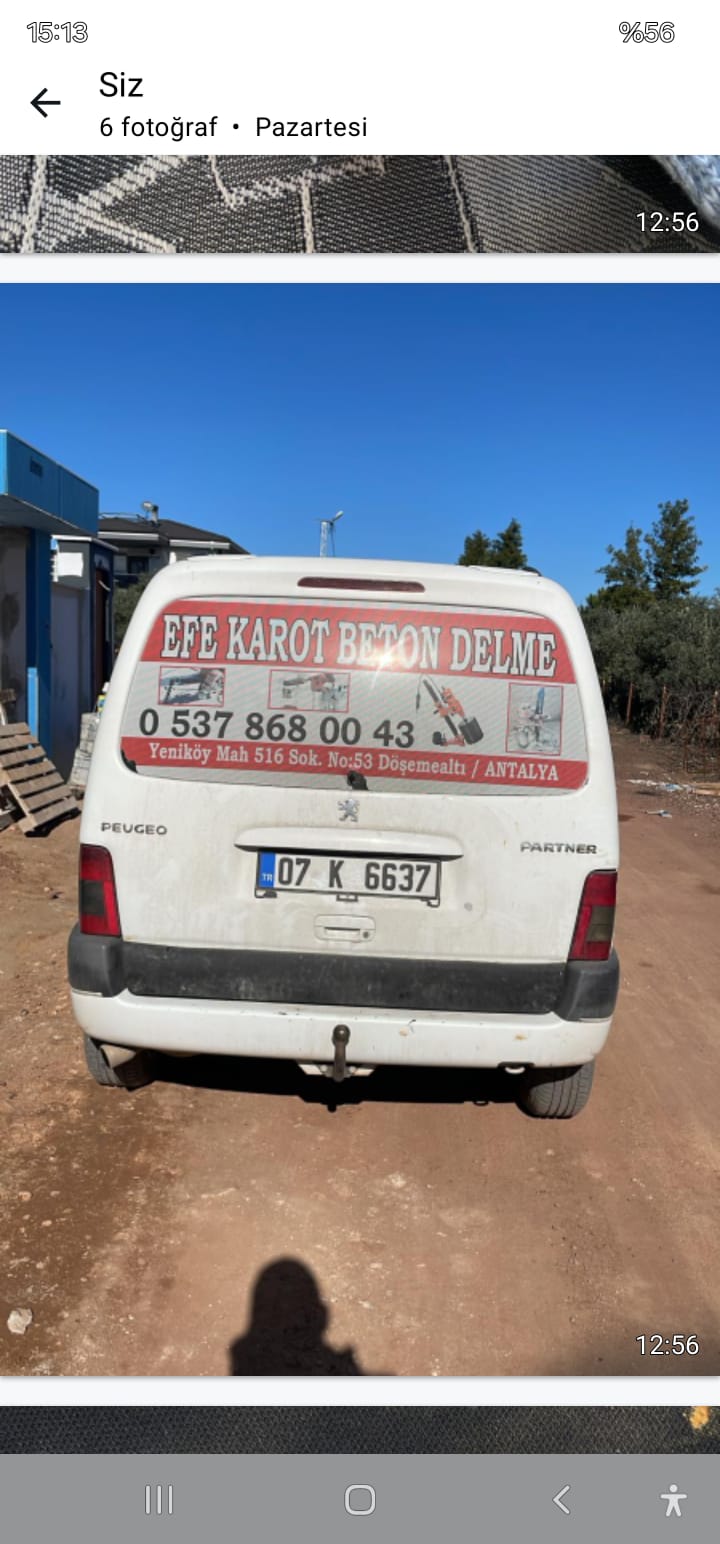Antalya Döşemealtı Efe Karot beton delme ve kesme saha uygulaması 05